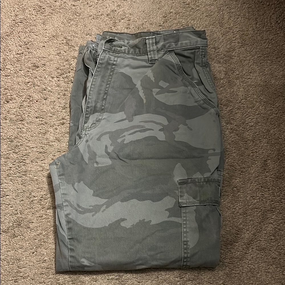 Wrangler Gray Cargo Pants Urban Camouflage